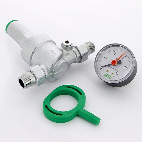 Far 2" НР-НР Редуктор хром с манометром