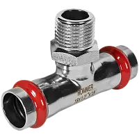 ROMMER Тройник-переходник ВПр-НР 18х1/2, из нержавеющей стали, прессовой, арт. RSS-0016-001812