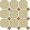 Top Cer Yellow Octagon 03/Caramel Dots 04 30x30 Напольная плитка